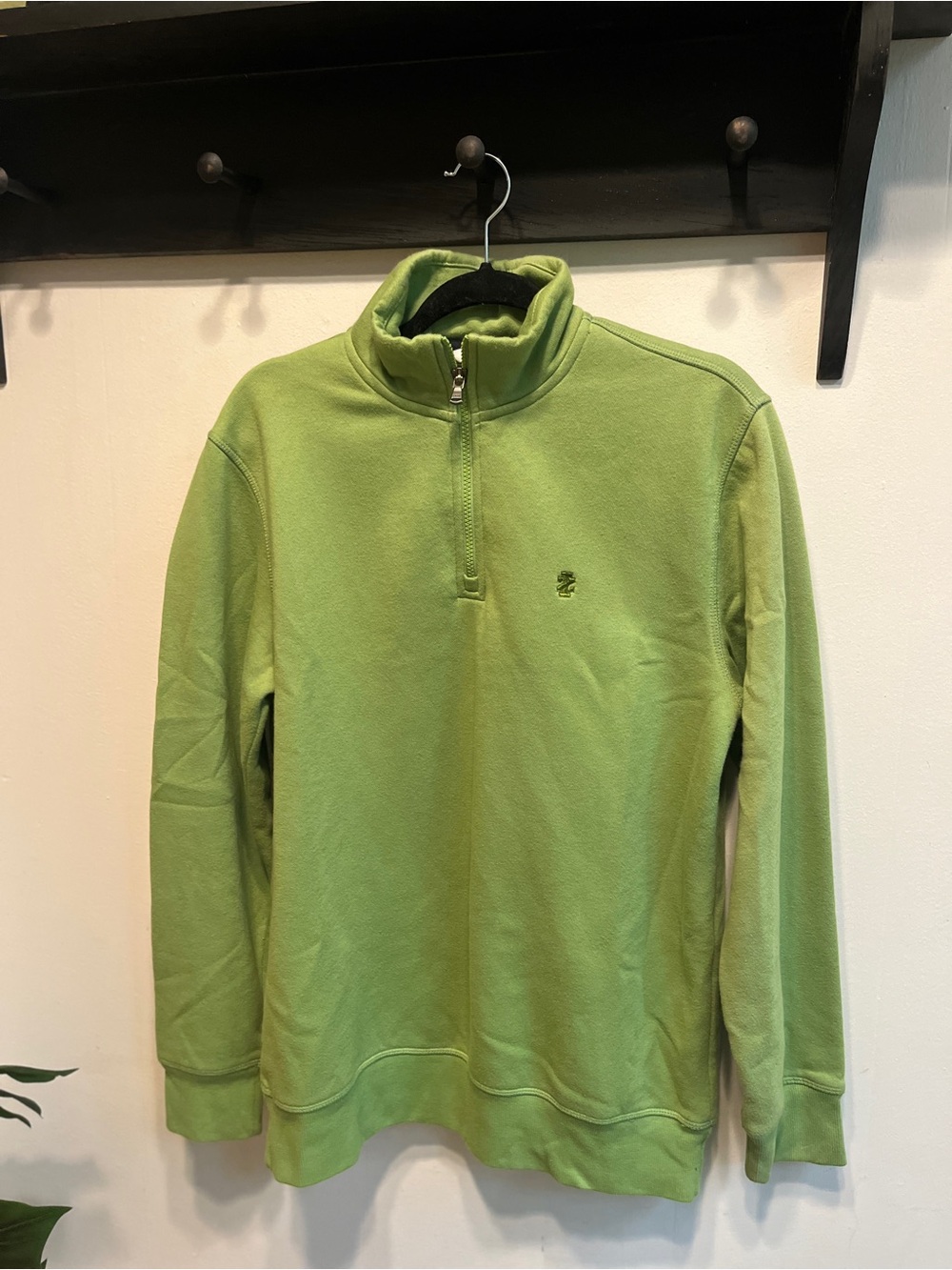 Izod Men's Lime Green Half-Zip Pullover Sweater